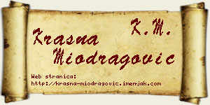 Krasna Miodragović vizit kartica
